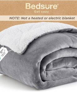 Soft Sherpa Fleece Throw Blanket Cozy Winter Comfort